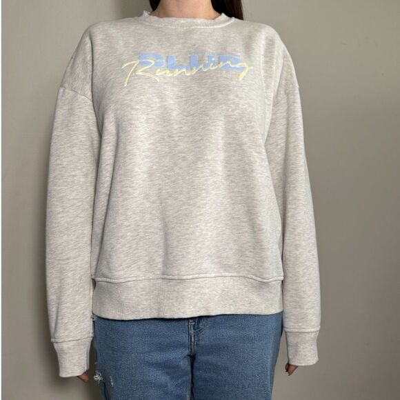 Wilo the Label Running Club Crewneck Gray Sweatshirt Size Medium - Picture 1 of 7